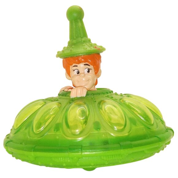 🎯 10 for $12 / Vintage Green UFO Spin Top Collectible Play Toy - Picture 6 of 8